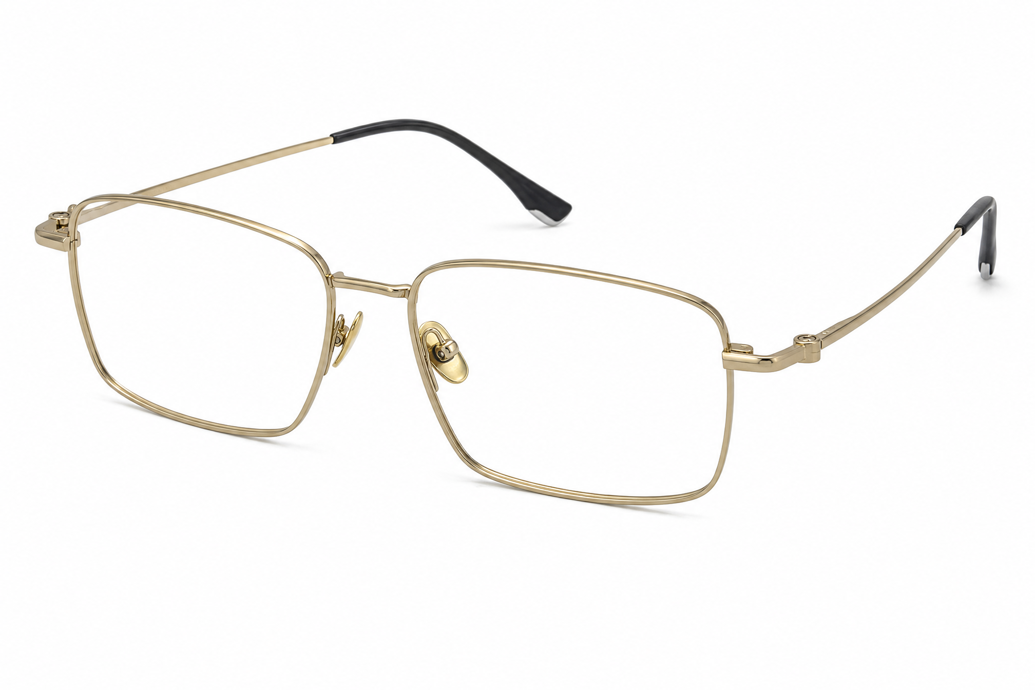 155mm Wide Fit Rectangle Titanium Glasses
