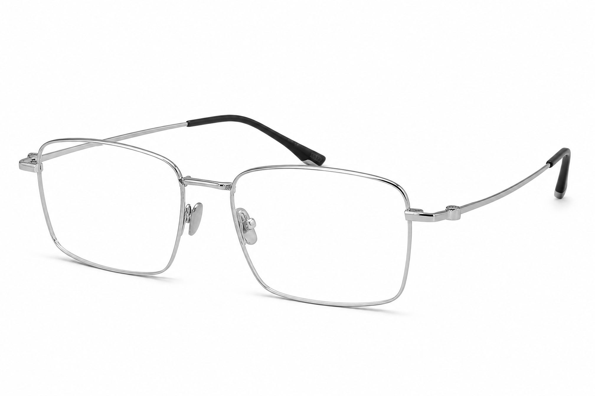 155mm Wide Fit Rectangle Titanium Glasses