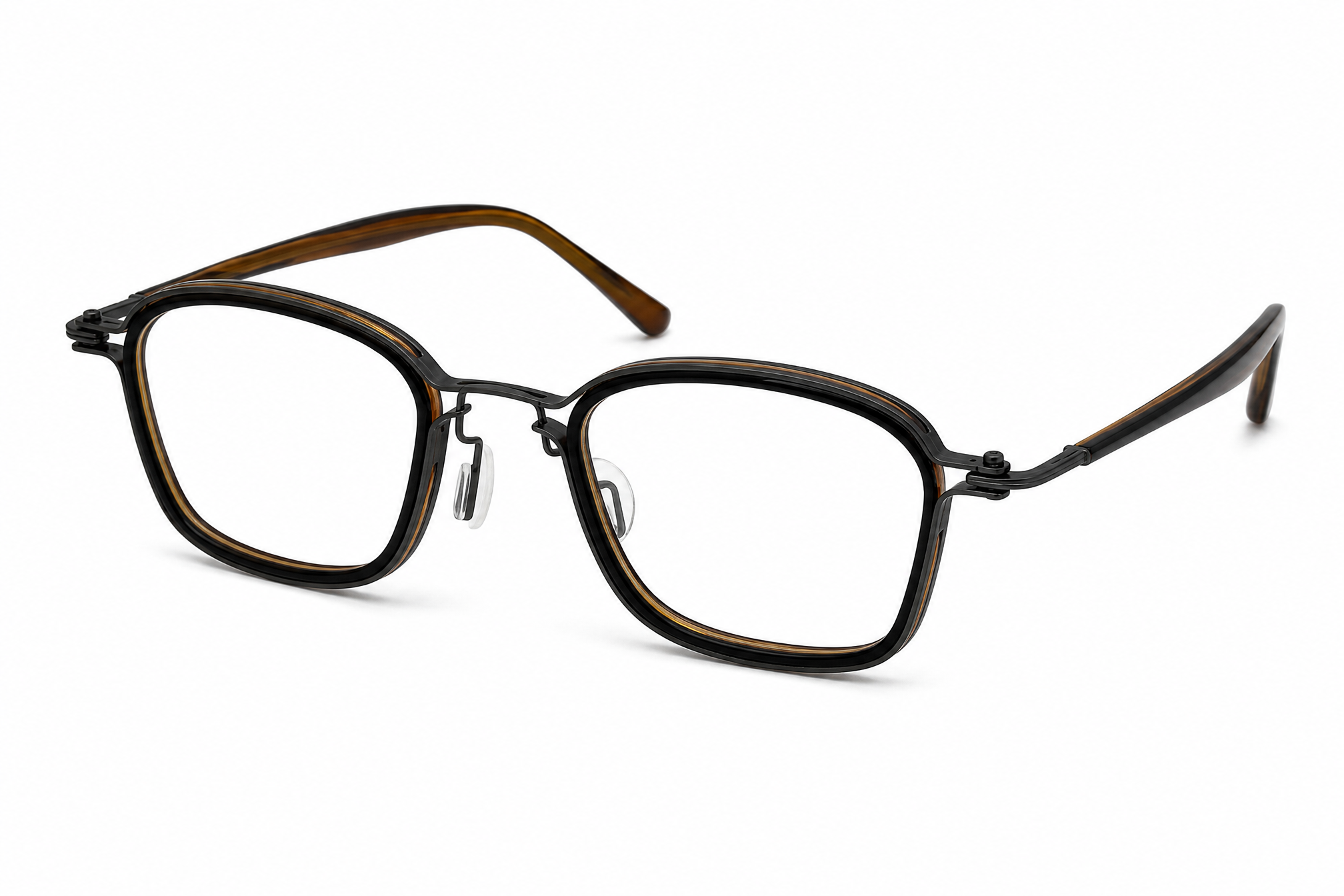 150mm Wide Fit Rectangle Titanium Glasses