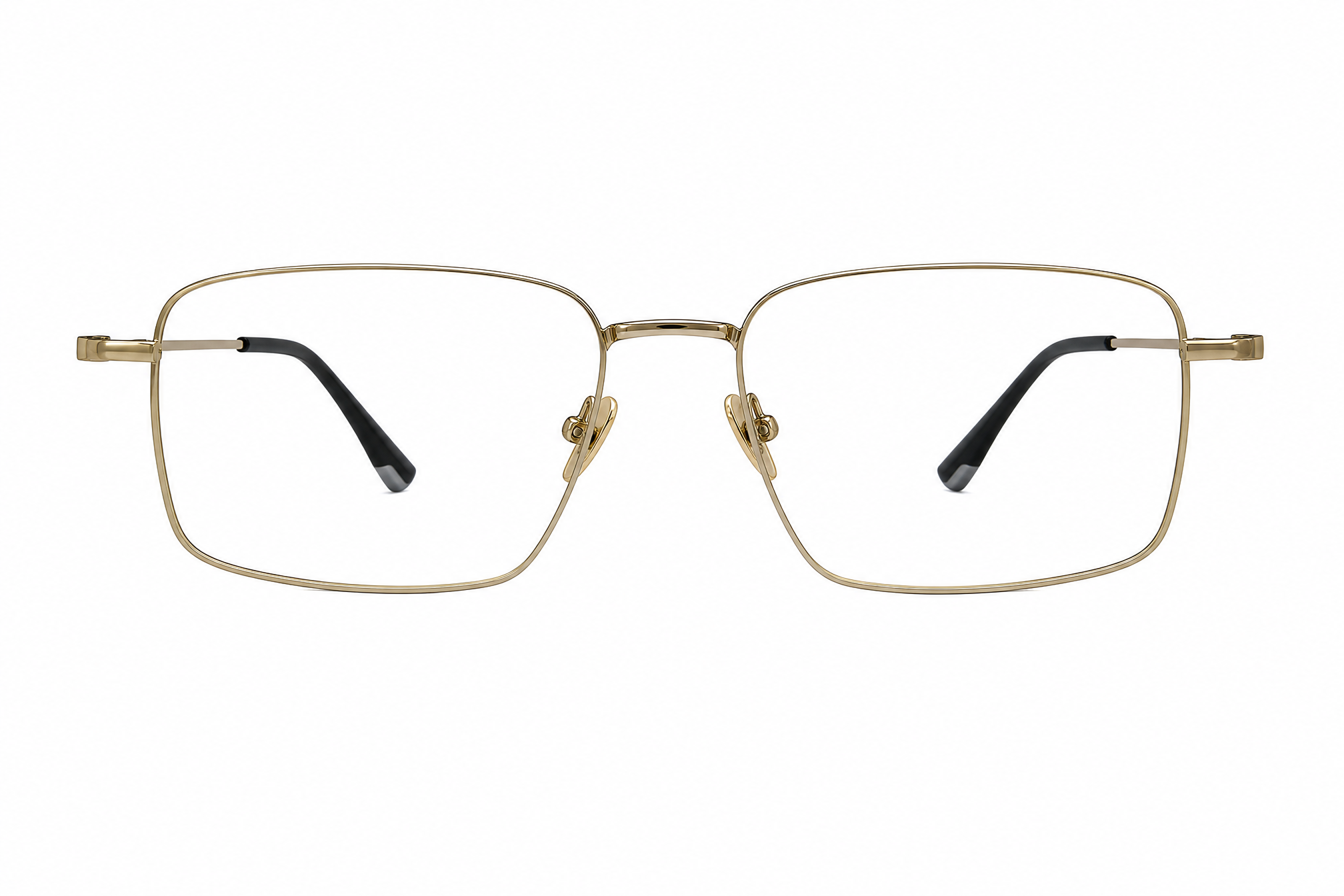 155mm Wide Fit Rectangle Titanium Glasses