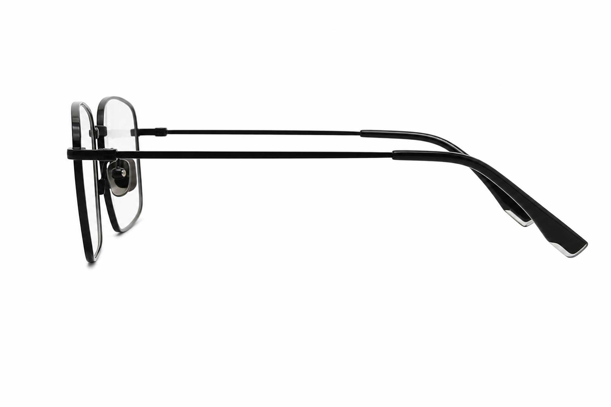 155mm Wide Fit Rectangle Titanium Glasses