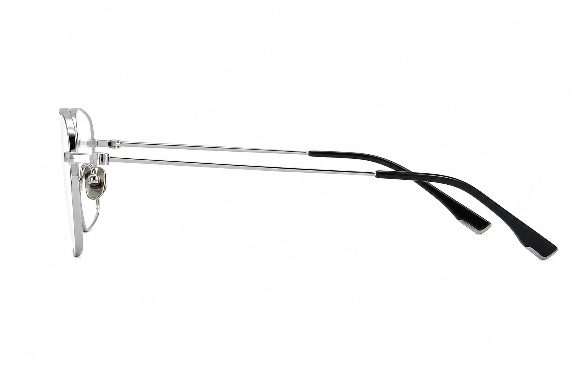 155mm Wide Fit Rectangle Titanium Glasses