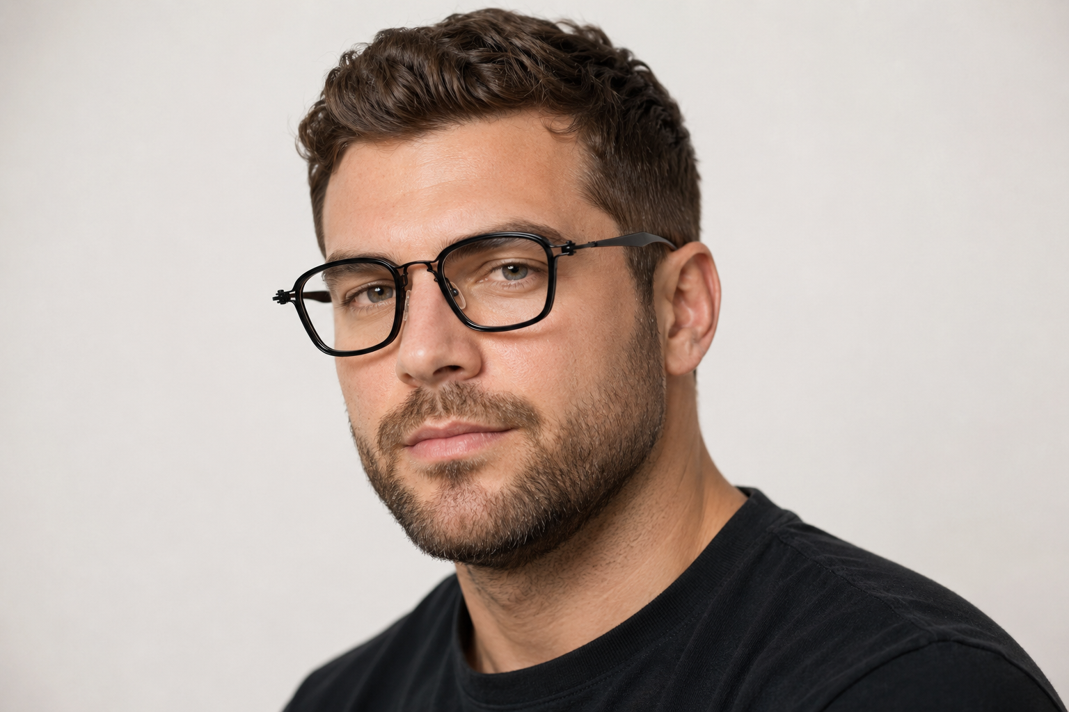 150mm Wide Fit Rectangle Titanium Glasses